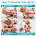ALLSOPETS Dog Front Carrier Backpack, Pale Pink, M