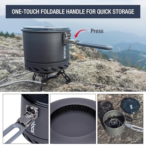 Alocs 1.4L Camping Pot with Heat Exchanger-2