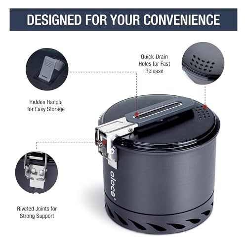 Alocs 1.4L Camping Pot with Heat Exchanger-3