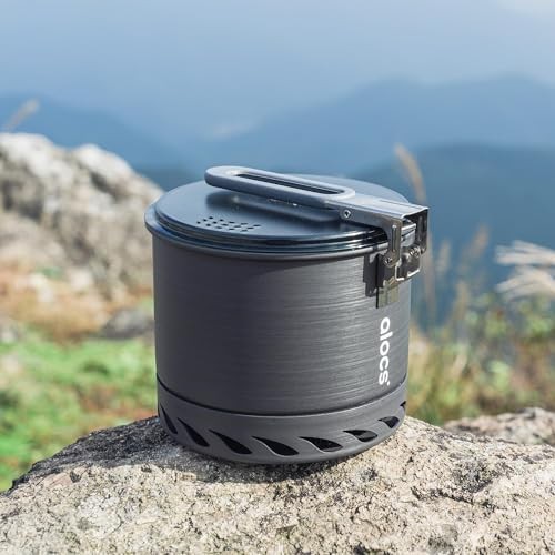 Alocs 1.4L Camping Pot with Heat Exchanger-5
