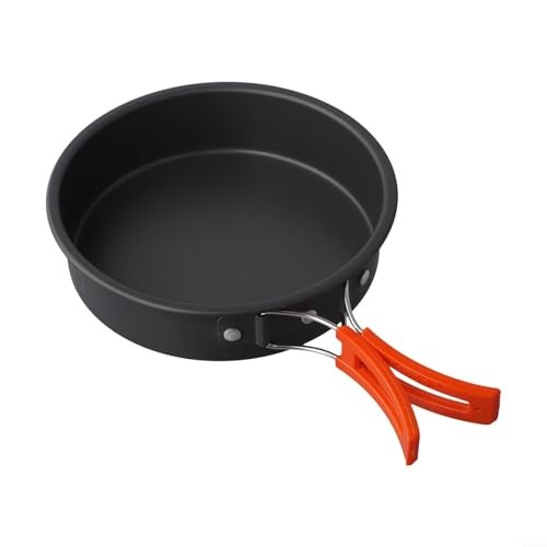 NiuLumea Small Alumina Nonstick Camping Frying Pan with Foldable Design-4