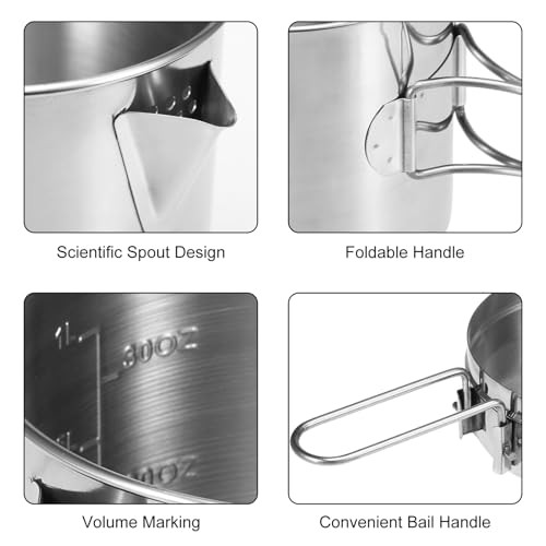 Aomiun Stainless Steel Camping Cookware Set with Stove, Forks and Spoons-1