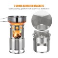 Aomiun Stainless Steel Camping Cookware Set with Stove, Forks and Spoons