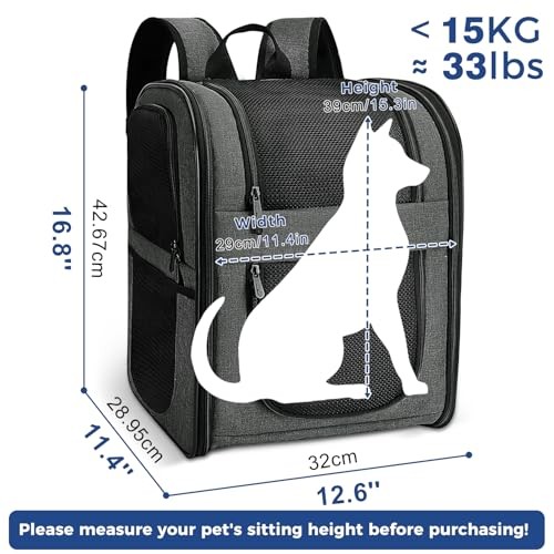 Apollo Walker Grey Cat and Dog Carrier, Breathable Mesh, 2 to 15 kg-1