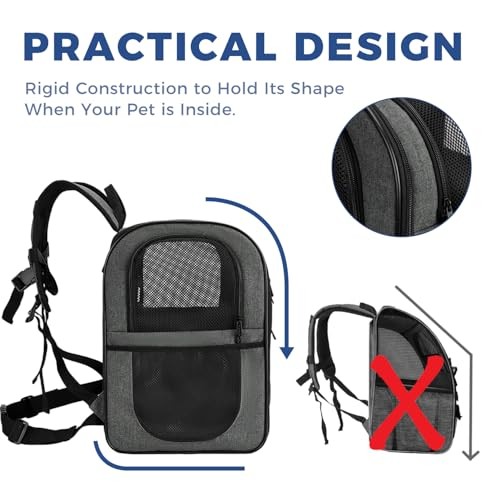 Apollo Walker Grey Cat and Dog Carrier, Breathable Mesh, 2 to 15 kg-4