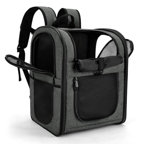 Apollo Walker Grey Cat and Dog Carrier, Breathable Mesh, 2 to 15 kg