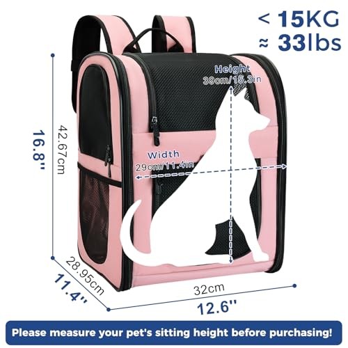 Apollo Walker Pink Cat and Dog Carrier, Breathable Mesh Pet Carrier for Pets 2-15 kg-1
