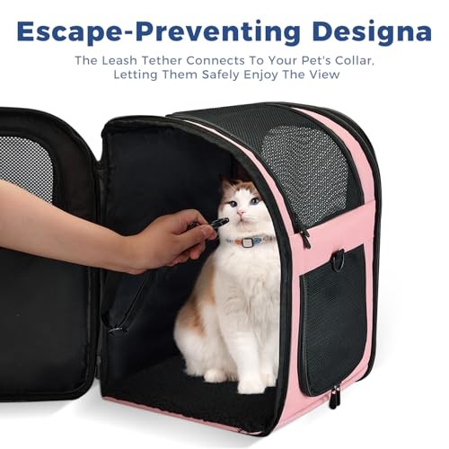 Apollo Walker Pink Cat and Dog Carrier, Breathable Mesh Pet Carrier for Pets 2-15 kg-2
