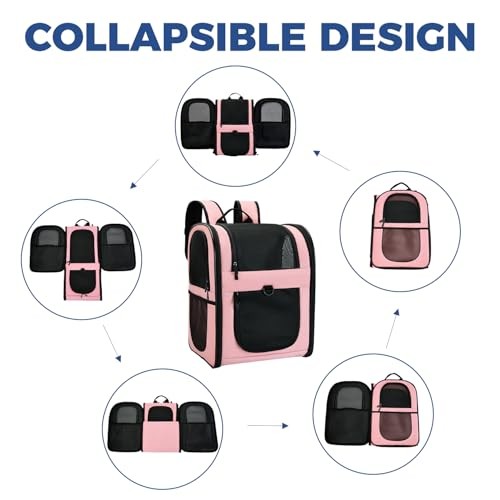 Apollo Walker Pink Cat and Dog Carrier, Breathable Mesh Pet Carrier for Pets 2-15 kg-5