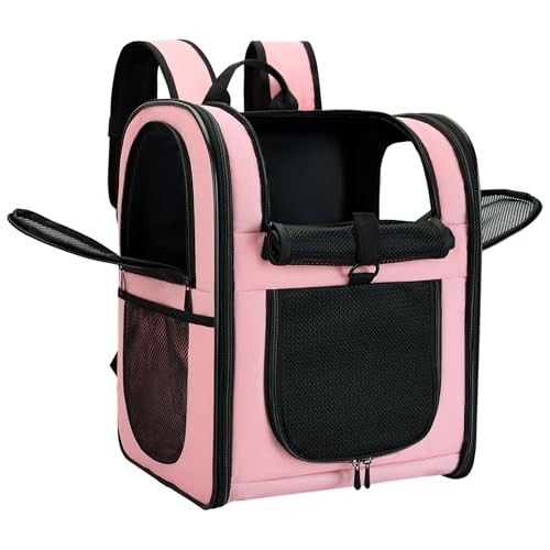 Apollo Walker Pink Cat and Dog Carrier, Breathable Mesh Pet Carrier for Pets 2-15 kg