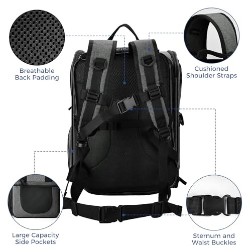 Apollo Walker Expandable Pet Carrier Backpack, Gray Expansion-4