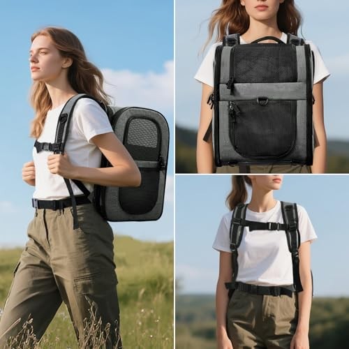 Apollo Walker Expandable Pet Carrier Backpack, Gray Expansion-5