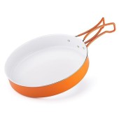 Aramox ceramic non-stick camping frying pan with foldable handle