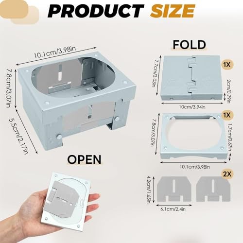 Azwood Portable Solid Fuel Stove, Foldable Alcohol Burner, Pocket Size, Updated Model-1