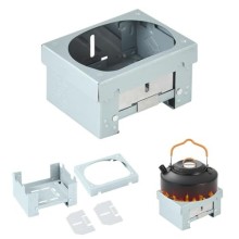 Azwood Portable Solid Fuel Stove, Foldable Alcohol Burner, Pocket Size, Updated Model