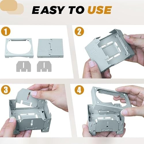 Azwood Portable Solid Fuel Stove, Foldable Alcohol Burner, Pocket Size, Updated Model-6