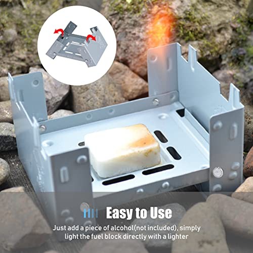 Azwood Portable Foldable Solid Fuel Stove, Pocket Size, Regular Model-5