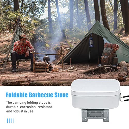 Azwood Portable Foldable Solid Fuel Stove, Pocket Size, Regular Model-6