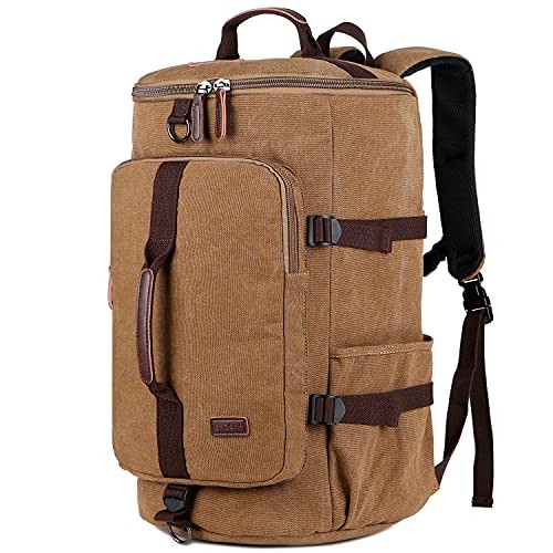 Baosha HB-26 Vintage Canvas Convertible Holdall Bag, Coffee