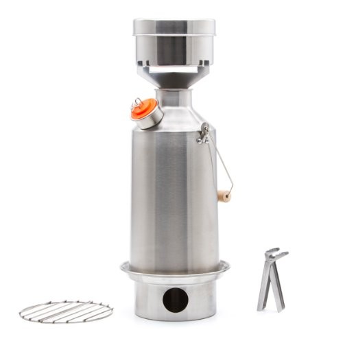 Kelly Kettle Base Camp Basic Kit 1.6 L Stainless Steel Camping Kettle with Cook Set and Pot Support-2