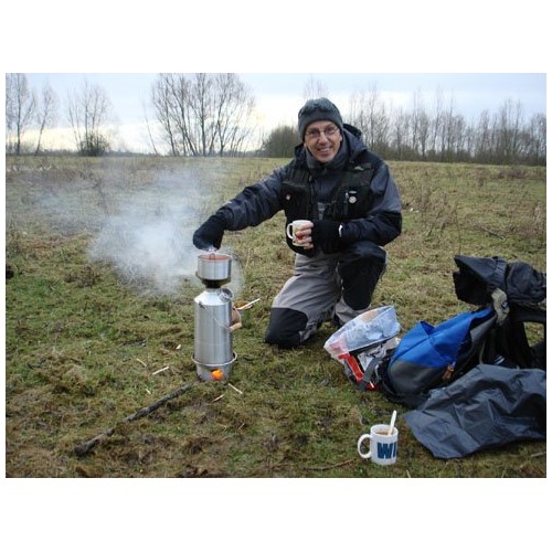 Kelly Kettle Base Camp Basic Kit 1.6 L Stainless Steel Camping Kettle with Cook Set and Pot Support-4