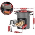 BBQ-Toro Rocket Furnace Rocket #2, Rocket Stove for Dutch Oven and Grill Pans, Grey