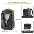 Besnfoto Waterproof Camera Backpack with Laptop Compartment, Olive Green
