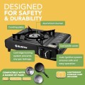 BLOSTM Portable Single Burner Camping Gas Stove with Automatic Ignition
