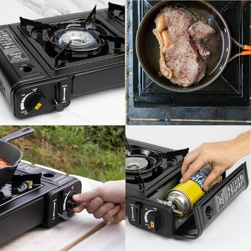 BLOSTM Portable Single Burner Camping Gas Stove with Automatic Ignition-6