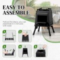 Bonnlo Camping Wood Burning Stove, Portable Detachable Fire Pit, 27x27x34cm