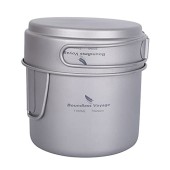 Boundless Voyage Titanium Pot and Pan Set 1100ml + 300ml with Folding Handles