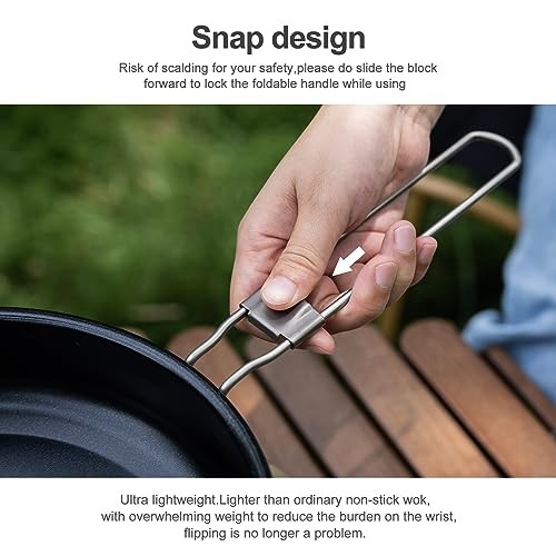 Boundless Voyage 1L Titanium Non-stick Camping Frying Pan, 18.8cm-3