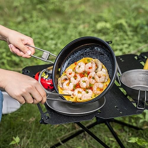 Boundless Voyage 1L Titanium Non-stick Camping Frying Pan, 18.8cm-5