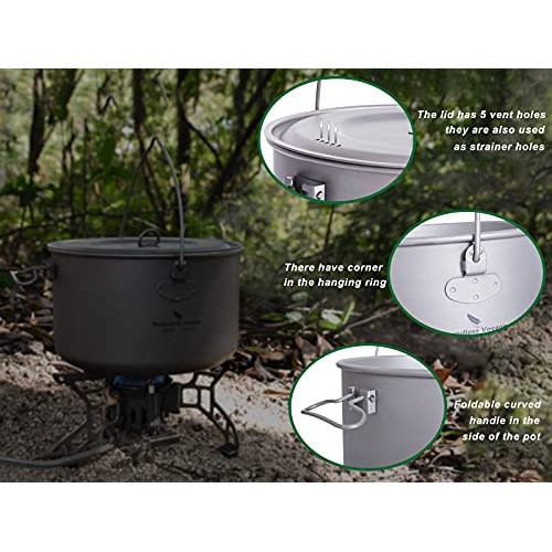 Boundless Voyage Titanium Pot and Pan Set, 2900 ml, Folding Handle-4