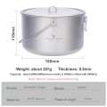 Boundless Voyage 2900ml Titanium Camping Pot with Lid and Folding Bail Handle