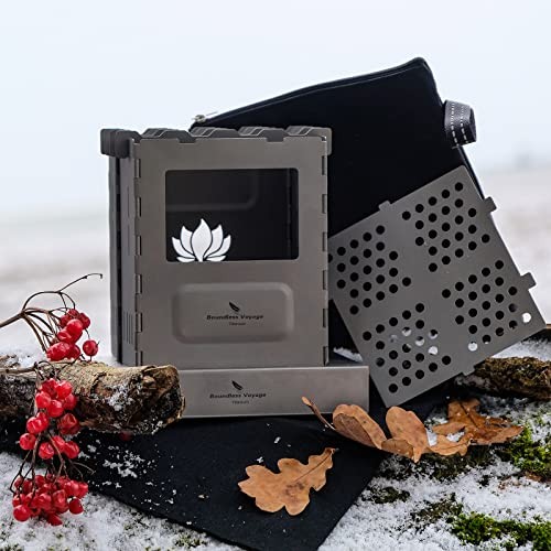 Boundless Voyage Folding Titanium Wood Burning Camping Stove Ti2010C-6