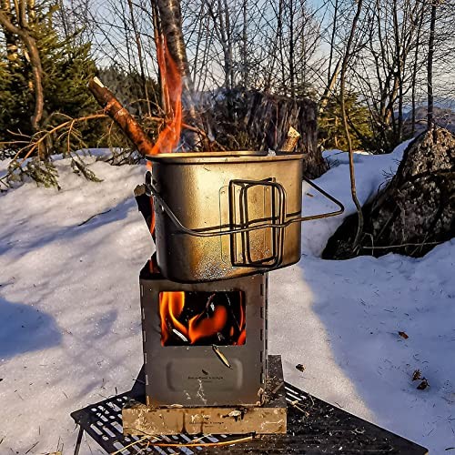 Boundless Voyage Folding Titanium Wood Burning Camping Stove Ti2010C-7