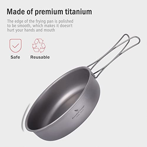 Boundless Voyage Titanium Induction Frying Pan with Lid, 8 inch, Ti2065C, non-stick 1pc-2