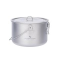 Boundless Voyage 1300ml Titanium Pot with Lid and Folding Bail Handle