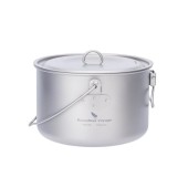 Boundless Voyage 1300ml Titanium Pot with Lid and Folding Bail Handle