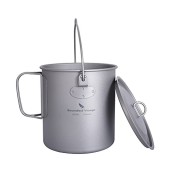 Boundless Voyage Titanium Pot with Lid and Folding Bail Handle, 1250ml