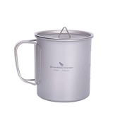 Boundless Voyage Titanium Pot with Lid and Folding Bail Handle, 600ml