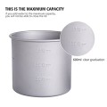 Boundless Voyage Titanium Pot with Lid and Folding Bail Handle, 600ml