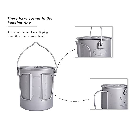 Boundless Voyage 750ml Titanium Pot with Folding Bail Handle-2