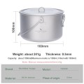 Boundless Voyage Titanium Pot with Lid and Folding Bail Handle, 1950ml Pan