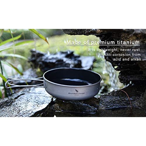 Boundless Voyage Titanium Frying Pan, Folding Handle, Ti2067C Large-3
