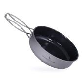 Boundless Voyage Titanium Frying Pan Dish with Folding Handle, Ti2062C Small