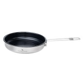 Boundless Voyage Titanium Non-Stick Camping Frying Pan, 1.5L 22cm, Folding Handle