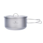 Boundless Voyage Titanium Pot with Lid and Foldable Handle, 1000ml