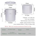 Boundless Voyage Titanium Rice Cooker Camping Cooking Pot Set, Ti-2093 Silver